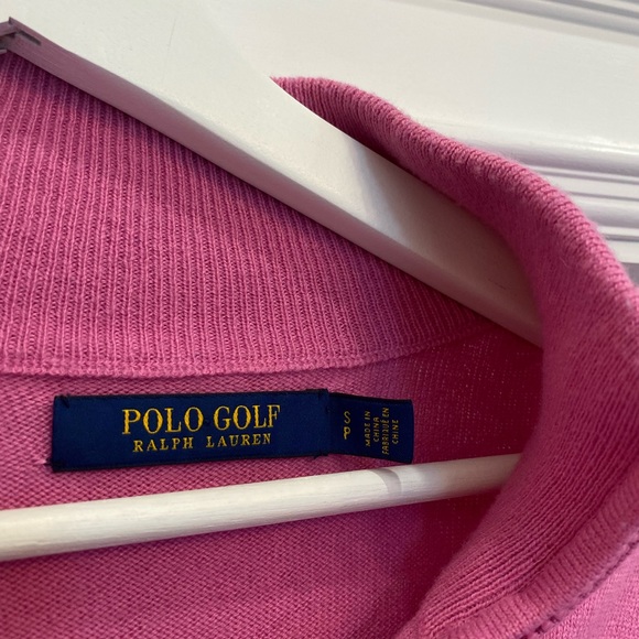 POLO RALPH LAUREN GOLF PINK ROSE  CASHMERE ZIP UP RUFFLE BALLETCORE BARBIE SMALL - Picture 4 of 6